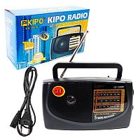 радиоприемник переносной kipo kb-308ac, диапазон тюнера am/fm/tv/sw1-2, питание 220в  фото