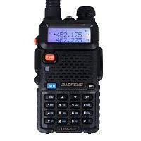 рация baofeng uv-5r   чёрный (uhf/vhf), дистанция до 7 км, 128 каналов, fm-радиоприемник, дисплей  фото