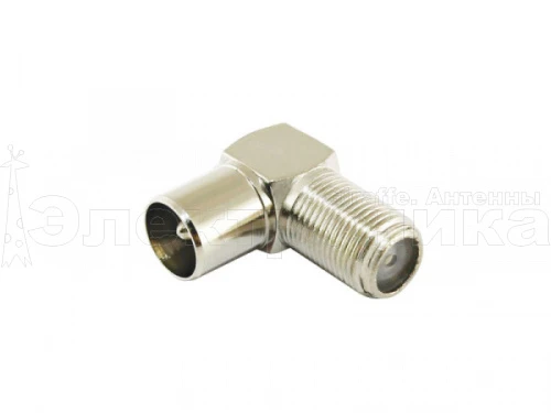 разъём   №10 у   fмама - tvпапа  угловой ot-avt14 переходник гнездо f - штекер tv, никелевый  фото