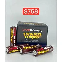 аккумулятор g60 18650 lte32 (2400=2000mah, 3.7v) перезаряжаемая литий-ионная батарейка  фото