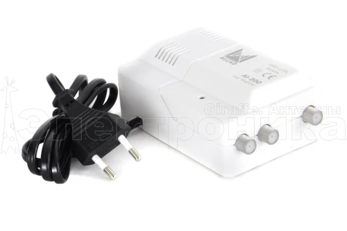 усилитель тв сигнала alcad - аi-200 эфирный домовой с регулировкой уровня, 2 выхода   фото