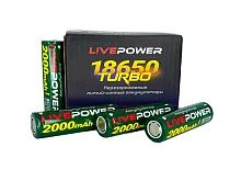 аккумулятор live-power g70 18650 lte37 (2000=1200mah, 3.7v) перезаряжаемая литий-ионная батарейка  фото
