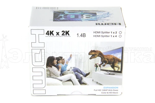 hdmi сплиттер 1х4 port  godzilla делитель hdmi-сигнала 4к  фото